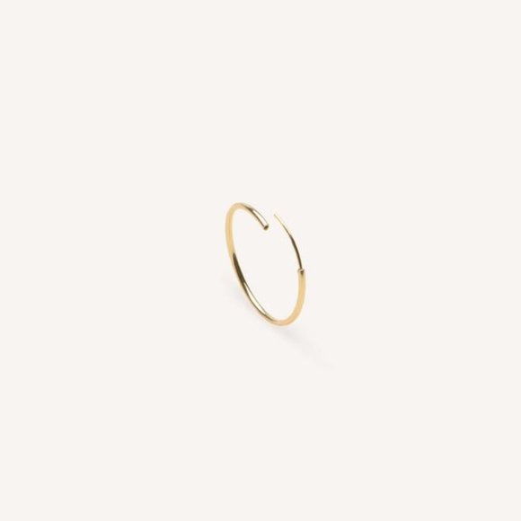 NEW Real Gold Hoops 20 mm Yellow Gold Hoop Earrings Small Hoops Pair Stamped 10K - Picture 4 of 6